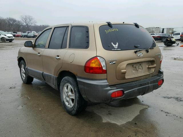 KM8SC13E84U636432 - 2004 HYUNDAI SANTA FE G BROWN photo 3