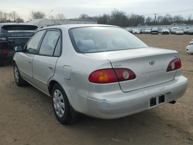 2T1BR12EX2C544270 - 2002 TOYOTA COROLLA CE SILVER photo 3