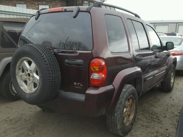 1J4GL58K24W257862 - 2004 JEEP LIBERTY LI BURGUNDY photo 4