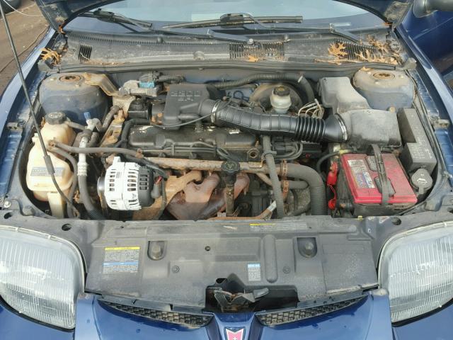 1G2JB524627291632 - 2002 PONTIAC SUNFIRE SE BLUE photo 7