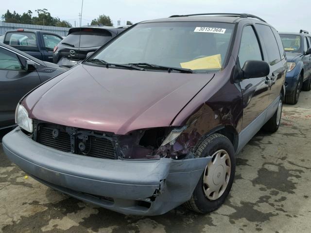 4T3ZF13C0XU091763 - 1999 TOYOTA SIENNA LE MAROON photo 2