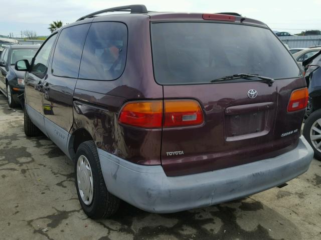 4T3ZF13C0XU091763 - 1999 TOYOTA SIENNA LE MAROON photo 3