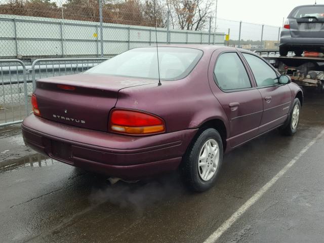 1B3EJ46XXXN650659 - 1999 DODGE STRATUS BURGUNDY photo 4