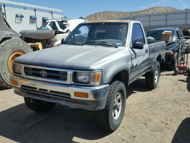 4TARN01PXNZ020131 - 1992 TOYOTA PICKUP 1/2 GRAY photo 2