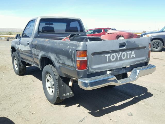 4TARN01PXNZ020131 - 1992 TOYOTA PICKUP 1/2 GRAY photo 3