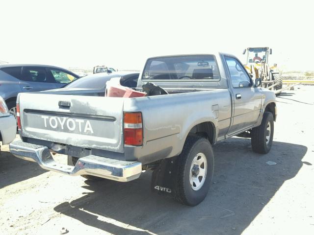 4TARN01PXNZ020131 - 1992 TOYOTA PICKUP 1/2 GRAY photo 4