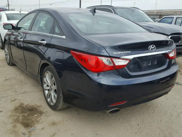 5NPEC4ACXBH021294 - 2011 HYUNDAI SONATA SE BLUE photo 3