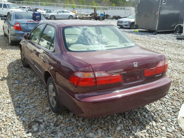 JHMCG5676YC005237 - 2000 HONDA ACCORD SE BURGUNDY photo 3