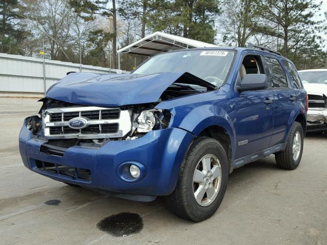 1FMCU03198KD84393 - 2008 FORD ESCAPE XLT BLUE photo 2