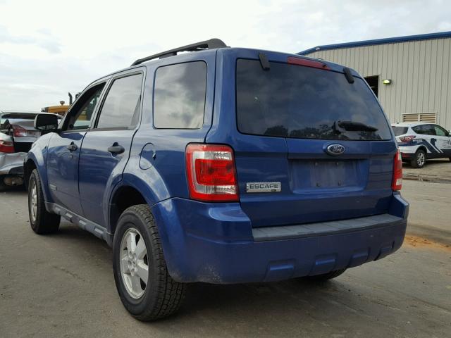 1FMCU03198KD84393 - 2008 FORD ESCAPE XLT BLUE photo 3