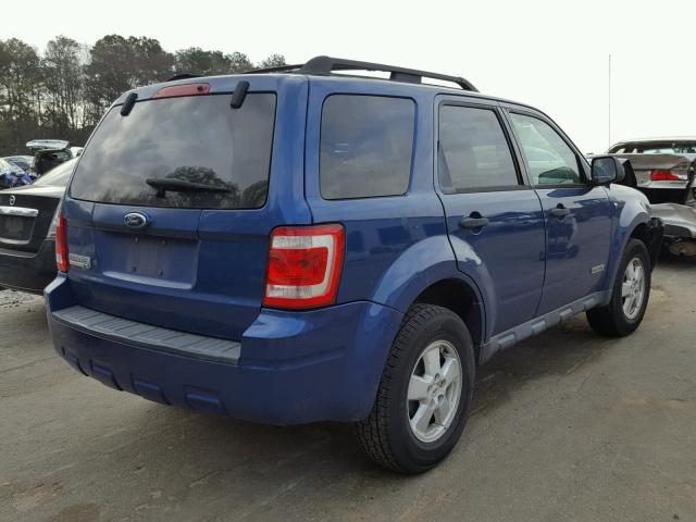 1FMCU03198KD84393 - 2008 FORD ESCAPE XLT BLUE photo 4