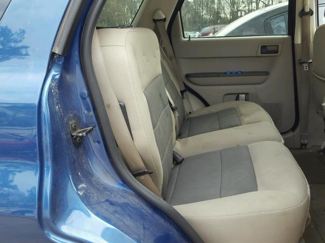 1FMCU03198KD84393 - 2008 FORD ESCAPE XLT BLUE photo 6