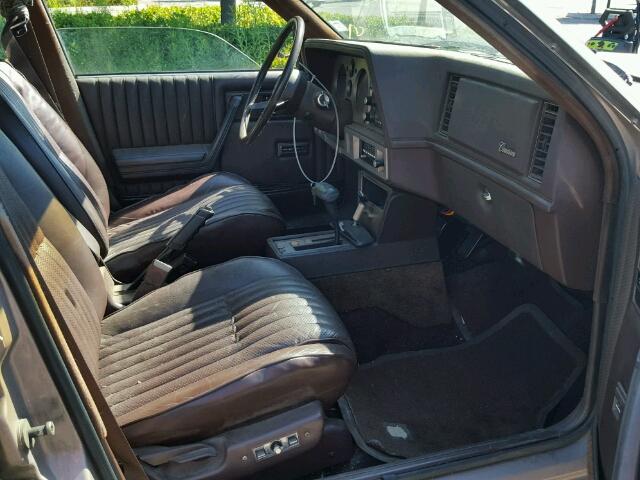 1G6AG69P7EJ409281 - 1984 CADILLAC CIMARRON BROWN photo 5