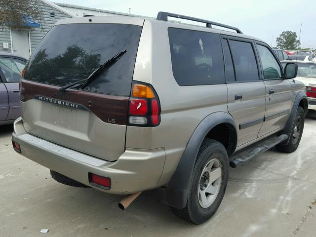 JA4LS21H72J046102 - 2002 MITSUBISHI MONTERO SP BEIGE photo 4