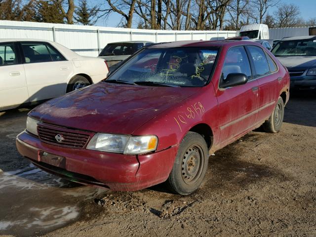 3N1AB41D9VL018095 - 1997 NISSAN SENTRA XE RED photo 2