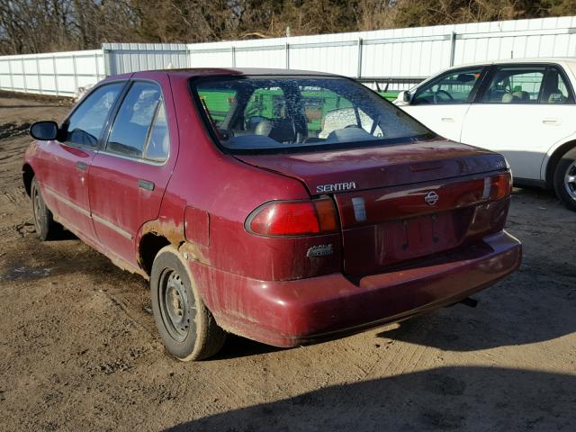 3N1AB41D9VL018095 - 1997 NISSAN SENTRA XE RED photo 3
