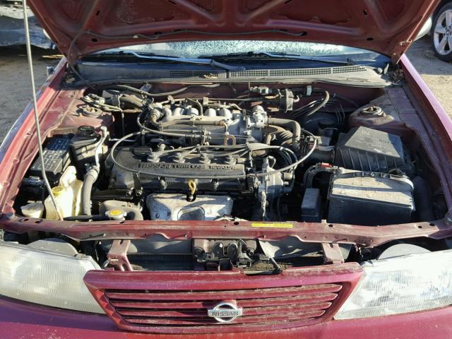 3N1AB41D9VL018095 - 1997 NISSAN SENTRA XE RED photo 7