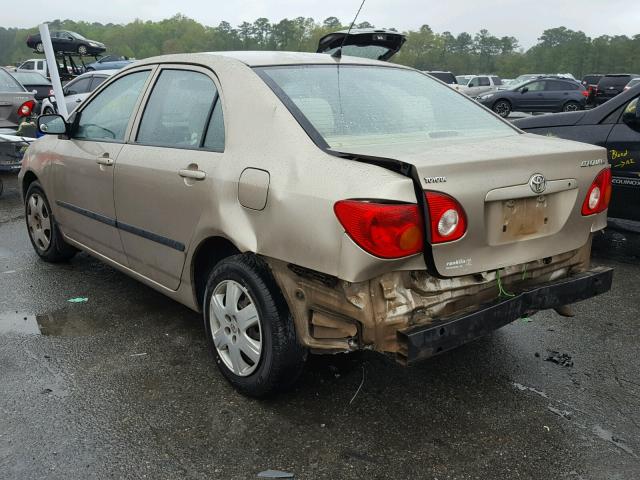 1NXBR32E04Z303797 - 2004 TOYOTA COROLLA CE GOLD photo 3