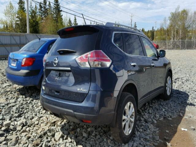 5N1AT2MV1GC804230 - 2016 NISSAN ROGUE S BLUE photo 4