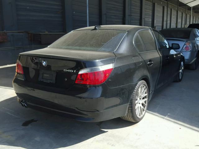 WBANB33585B089401 - 2005 BMW 545 I BLACK photo 4