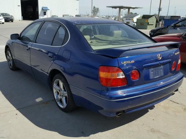 JT8BH68X4W0006459 - 1998 LEXUS GS 400 BLUE photo 3