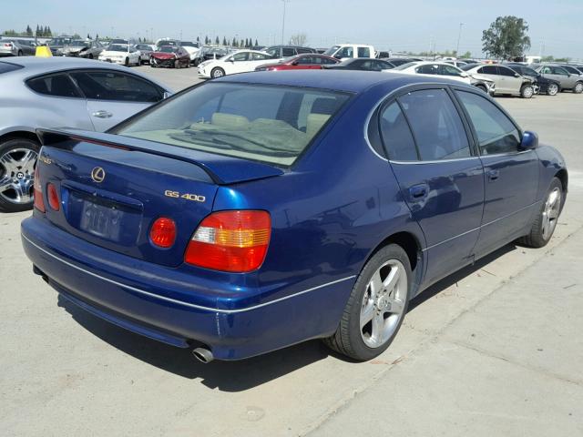 JT8BH68X4W0006459 - 1998 LEXUS GS 400 BLUE photo 4