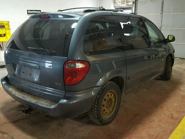 1D4GP45R86B501744 - 2006 DODGE CARAVAN SX BLUE photo 4