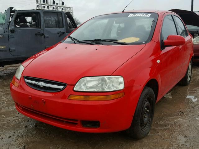 KL1TD56676B622044 - 2006 CHEVROLET AVEO BASE Kırmızı fotoğraf 2