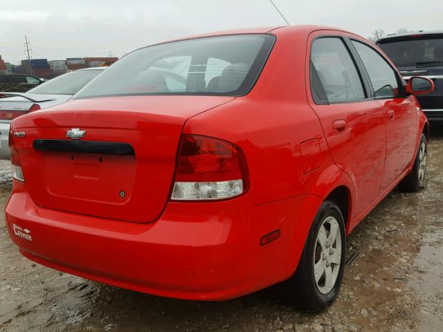 KL1TD56676B622044 - 2006 CHEVROLET AVEO BASE Kırmızı fotoğraf 4