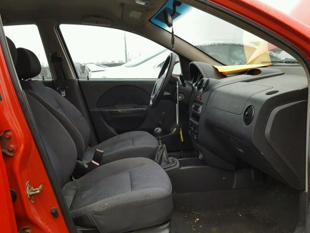 KL1TD56676B622044 - 2006 CHEVROLET AVEO BASE Kırmızı fotoğraf 5