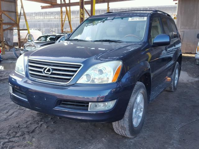 JTJBT20X130020381 - 2003 LEXUS GX 470 BLUE photo 2