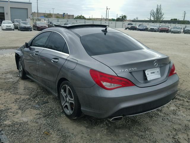 WDDSJ4EB9EN104221 - 2014 MERCEDES-BENZ CLA 250 GRAY photo 3