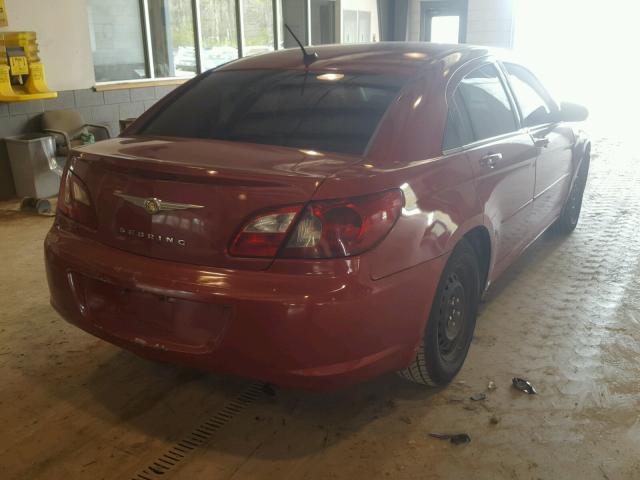 1C3LC46KX7N580234 - 2007 CHRYSLER SEBRING RED photo 4