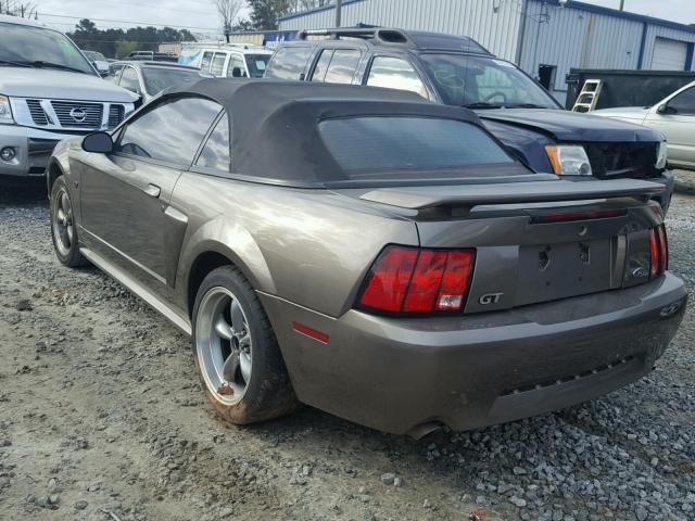 1FAFP45X81F186801 - 2001 FORD MUSTANG GT GRAY photo 3