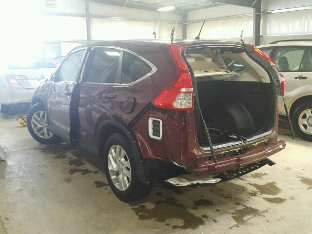 2HKRM4H59GH684045 - 2016 HONDA CR-V EX მუქწითელი ფოტო 3