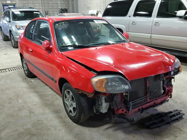 KMHCG35C23U242469 - 2003 HYUNDAI ACCENT GL RED photo 1