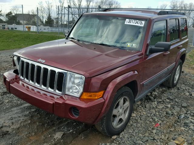1J8HG48K47C604423 - 2007 JEEP COMMANDER MAROON photo 2