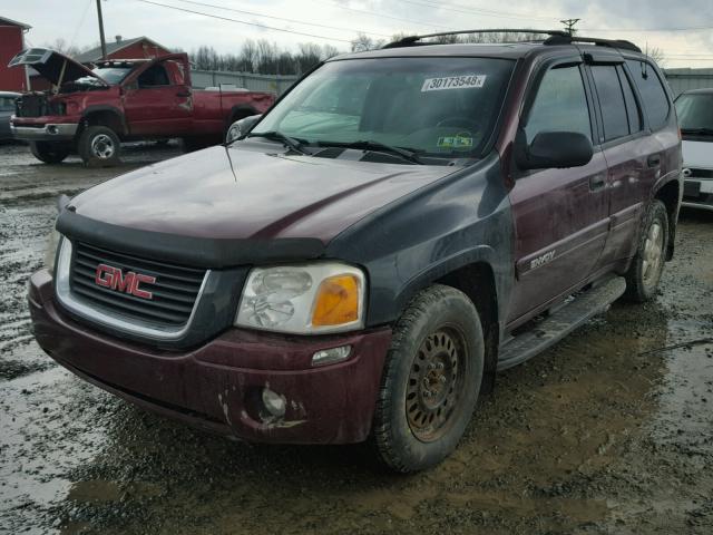 1GKDT13S032361396 - 2003 GMC ENVOY MAROON photo 2