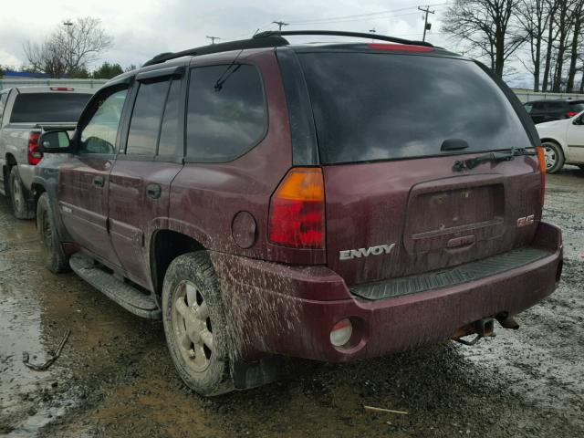 1GKDT13S032361396 - 2003 GMC ENVOY MAROON photo 3