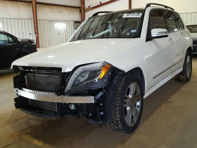 WDCGG5HB1EG322524 - 2014 MERCEDES-BENZ GLK 350 WHITE photo 2