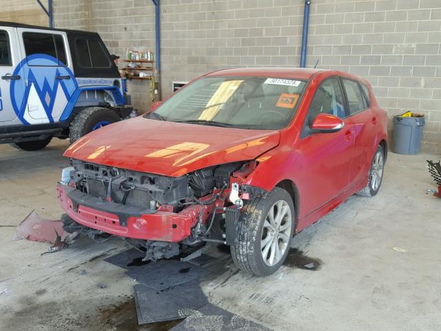 JM1BL1H50A1196829 - 2010 MAZDA 3 S RED photo 2