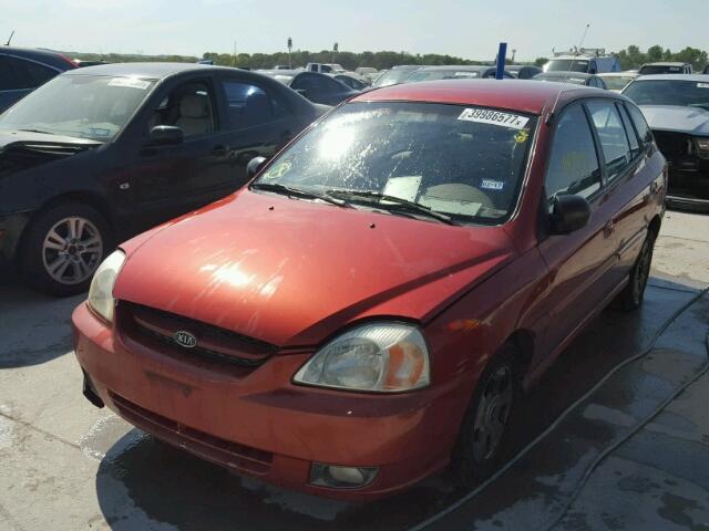 KNADC165936144033 - 2003 KIA RIO CINCO ORANGE photo 2