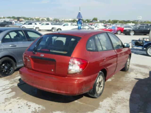 KNADC165936144033 - 2003 KIA RIO CINCO ORANGE photo 4