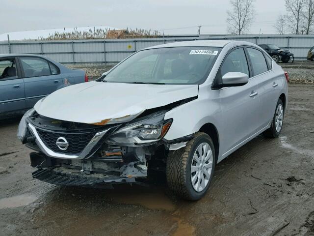 3N1AB7AP6GY247755 - 2016 NISSAN SENTRA S SILVER photo 2