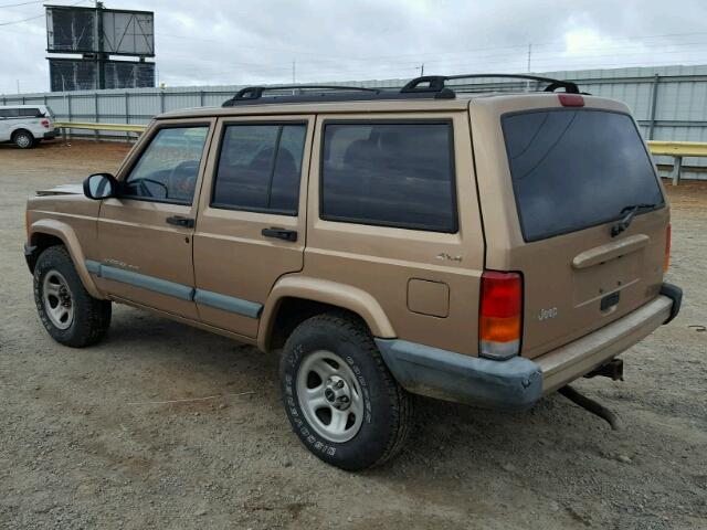 1J4FF68S2XL530216 - 1999 JEEP CHEROKEE S GOLD photo 3