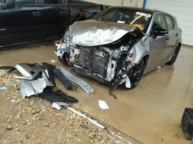 JTHKD5BH4G2266776 - 2016 LEXUS CT 200 SILVER photo 2