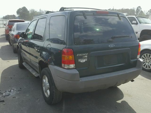 1FMCU02B11KC39106 - 2001 FORD ESCAPE XLS GREEN photo 3