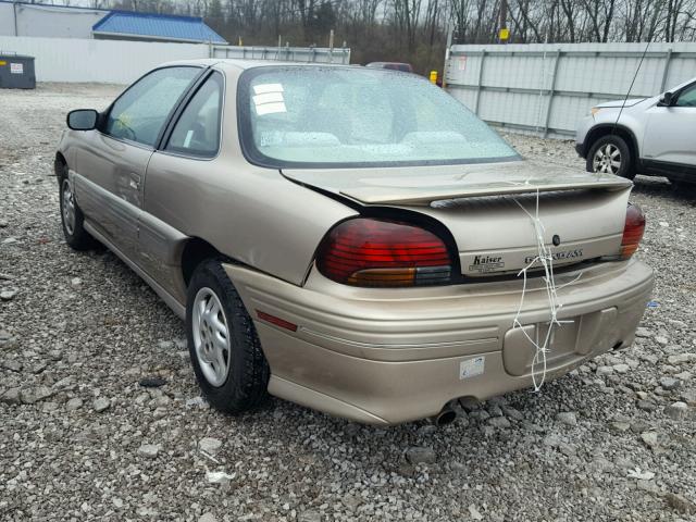 1G2NE12T8VC801354 - 1997 PONTIAC GRAND AM S 金色 照片 3
