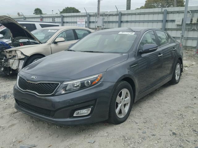 KNAGM4A78F5626815 - 2015 KIA OPTIMA LX GRAY photo 2