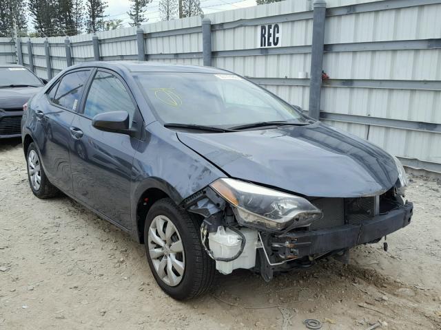 2T1BURHE7FC306306 - 2015 TOYOTA COROLLA L GRAY photo 1